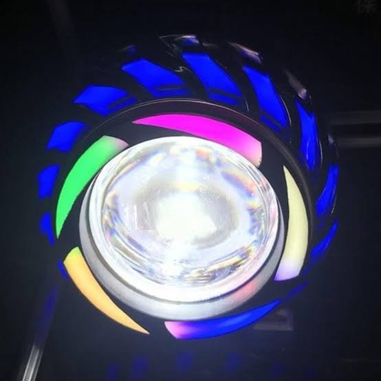 LAMPU PROJIE led JUMBO SPIRAL BINTANG cahaya putih variasi motor
