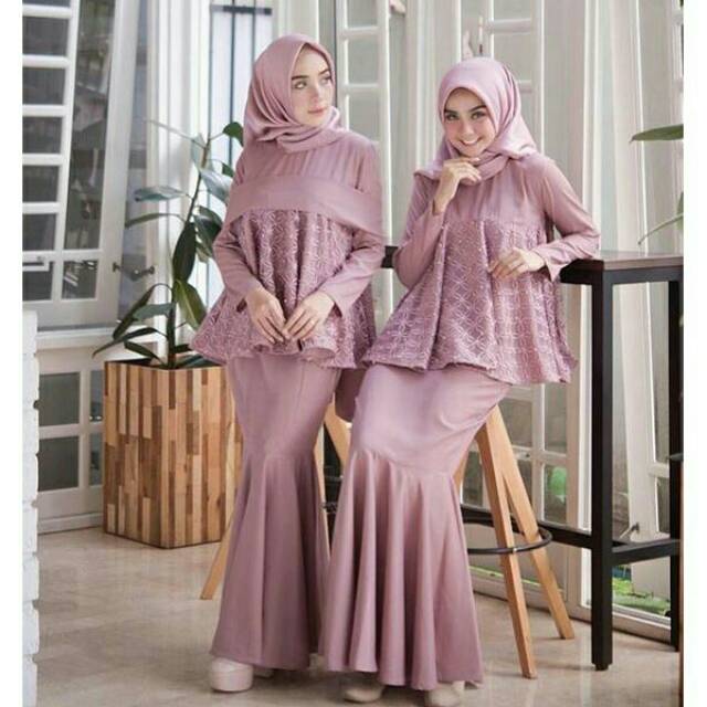 Paling Keren Gamis Kebaya  Wisuda  Syari  The Fashion Eggplant