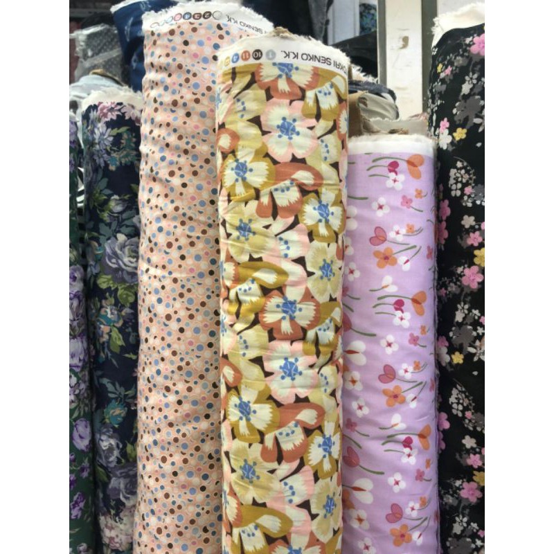 bahan kain katun jepang catoon catton japan desain motif lucu