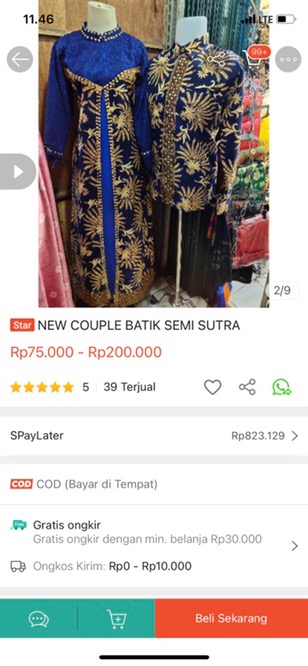 Kemeja Batik  Pria Semi Sutra Premium