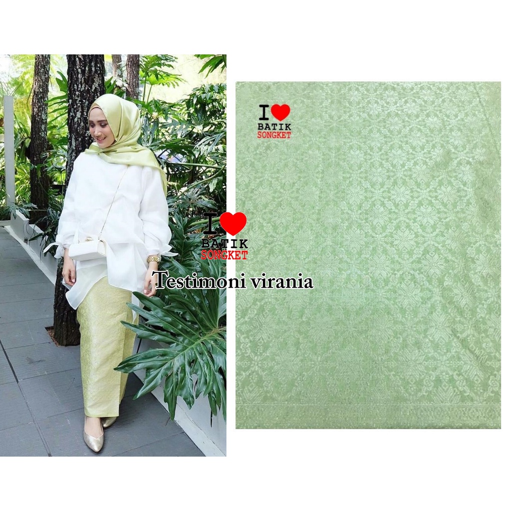 

SONGKET MESIN MOTIF 3 WARNA HIJAU LEMON PASTEL BENANG SILVER TENUN BRIDESMAID SERAGAMAN GROSIR MURAH