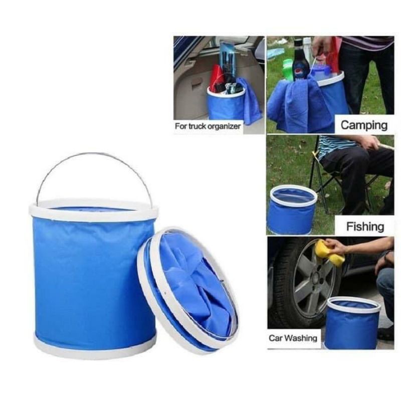 EMBER LIPAT FOLDABLE BUCKET PAIL EMBER SERBAGUNA CUCI MOBIL MOTOR