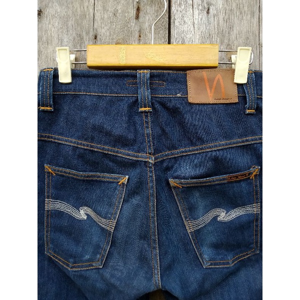 nudie jeans thin finn dry ecru embo skinny size 29 second original preloved