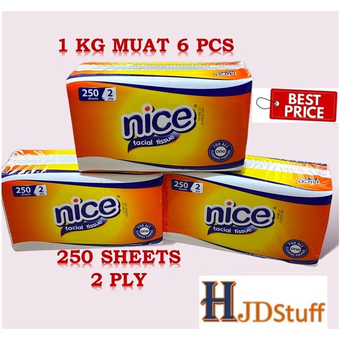 Nice Tissue tisu Wajah Soft 180/ 250 sheets