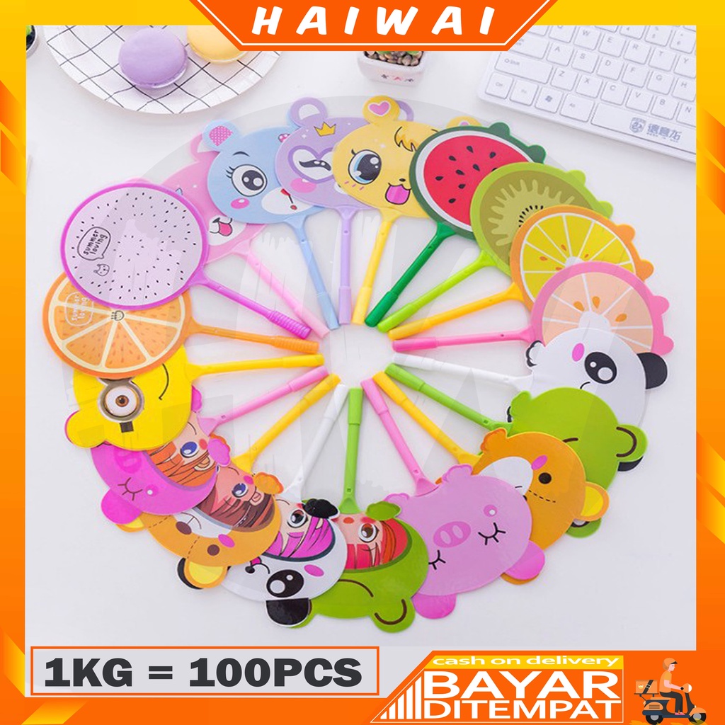 

HaiWai COD (1) Pena Kipas Lucu Animal dan Buah / Pulpen Kipas Karakter BTS Alat Tulis Sekolah Pulpen Anak Import U09