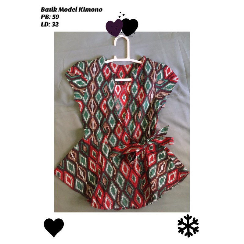 Batik Atasan Wanita Model kimono