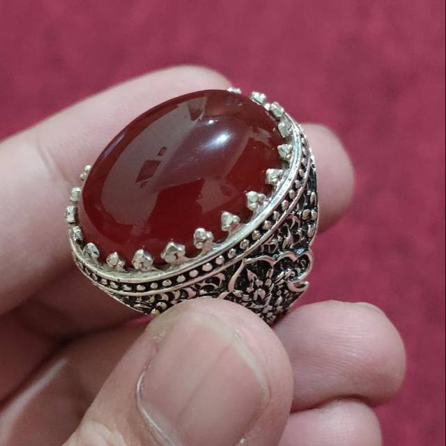 Batu akik yaman asli ringnya pun juga asli bukan sapphire zamrut 