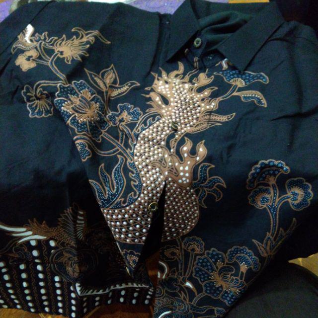 Warmadewa Pen Rajasakti Kemeja Batik Pria Eksklusif Lengan Pendek Katun Primisima Berfuring