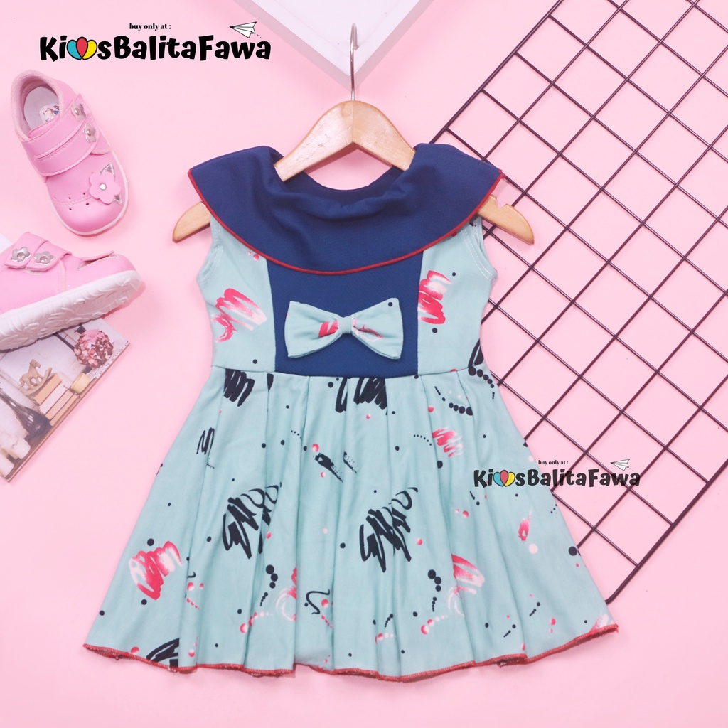 Dress Cantika uk 1-2 Tahun / Dres Yukensi Murah Grosir Baju Anak Perempuan Harian Gaun Pesta Polos