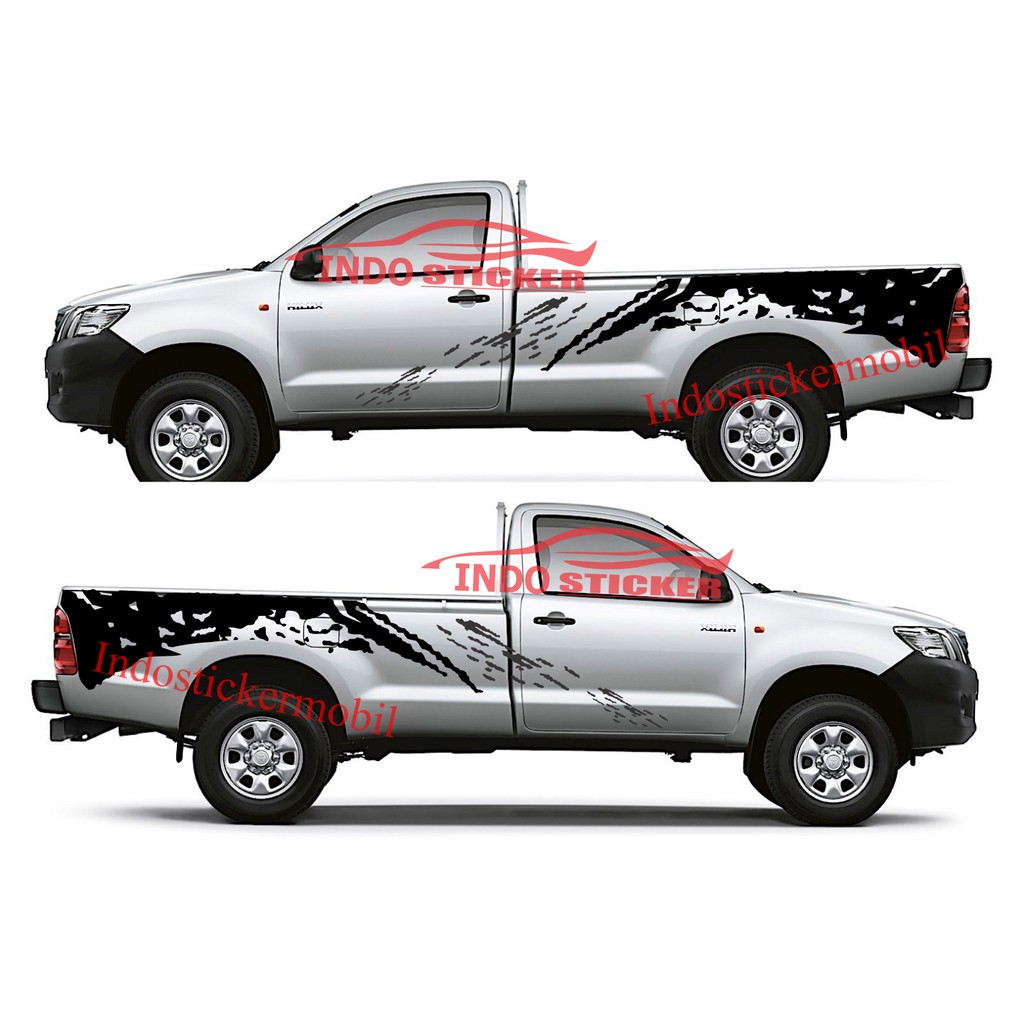 Sticker Mobil Hilux Single Cabin Sticker Stiker Mobil Toyota Hilux Ranger Dmax Revo Single Cabin Shopee Indonesia