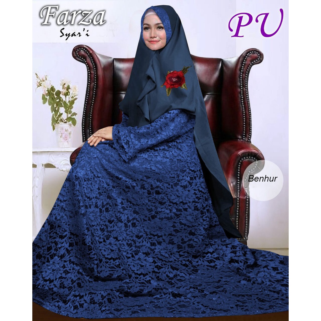 CHERON 18605 - Baju Muslim Gamis Syari Maxi Fit XXXL Maxy Dress Pesta Bordir Busana Gamis Pesta Leba