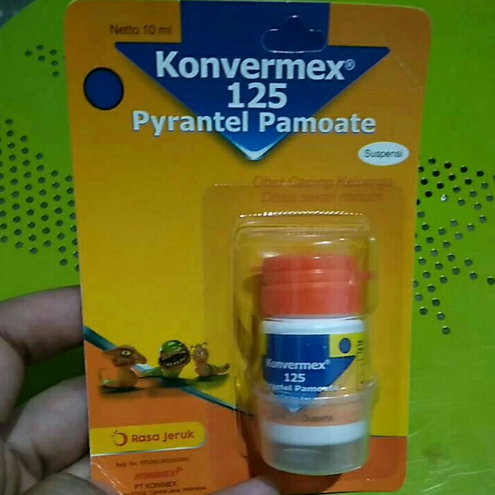 Konvermex 125 Sirup 10 ml Obat Cacing Anak ✓✓