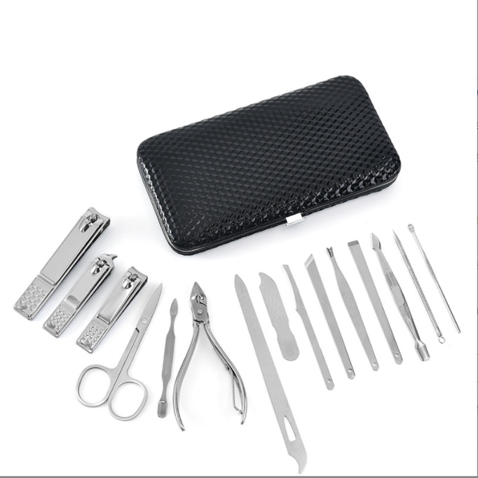 Gunting Kuku Set 16 Pcs Perawatan Kuku Nail Art Menicure Pedicure Stainless Steel