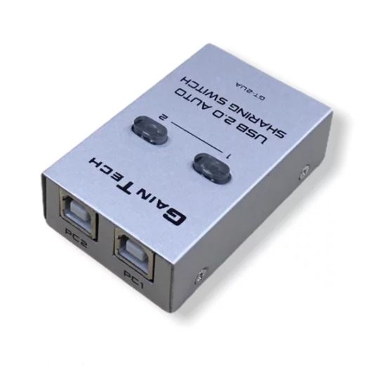 Usb 2.0 switch auto gaintech 2 port sharing for universal printer gt-2ua - Usb2.0 switcher printer 1 pc to 2 print otomatis