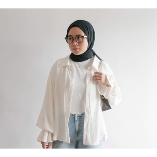 Zelina Kemeja Crinkle Rayon Kemeja Oversize Kemeja Crinkle Kahatex