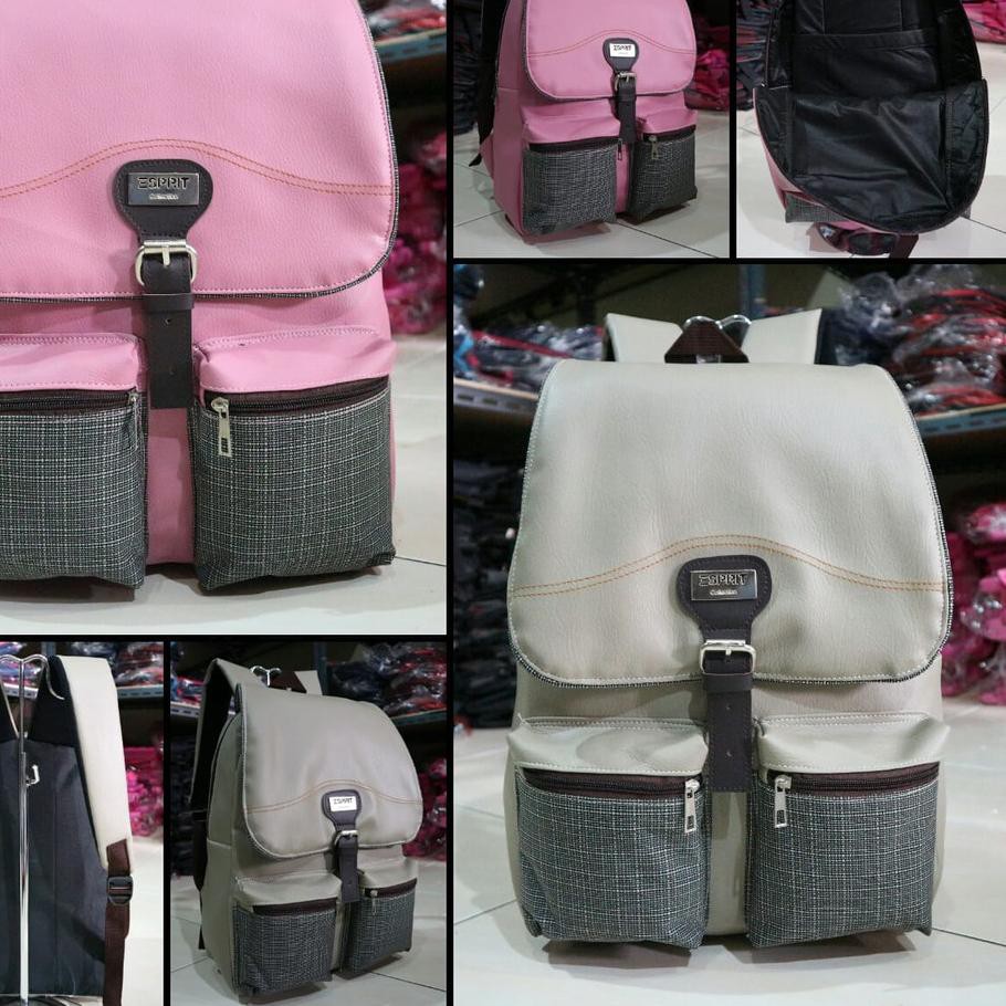 *((DIJUAL)) OBRAL DISKON PROMO Tas Ransel Laptop Cewe Wanita Back Pack Esprit Sekolah Kuliah Fashion