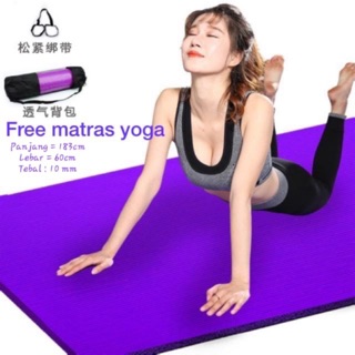 Yntshopp Matras yoga tebal 10mm FREE POUCH