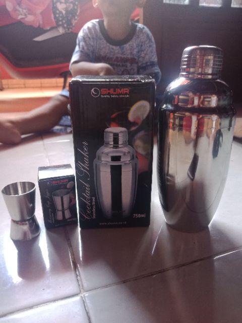 Shaker Stainless Shuma 350 / 550 / 750ml Cocktail Shaker / Pengaduk Mininuman Stainless