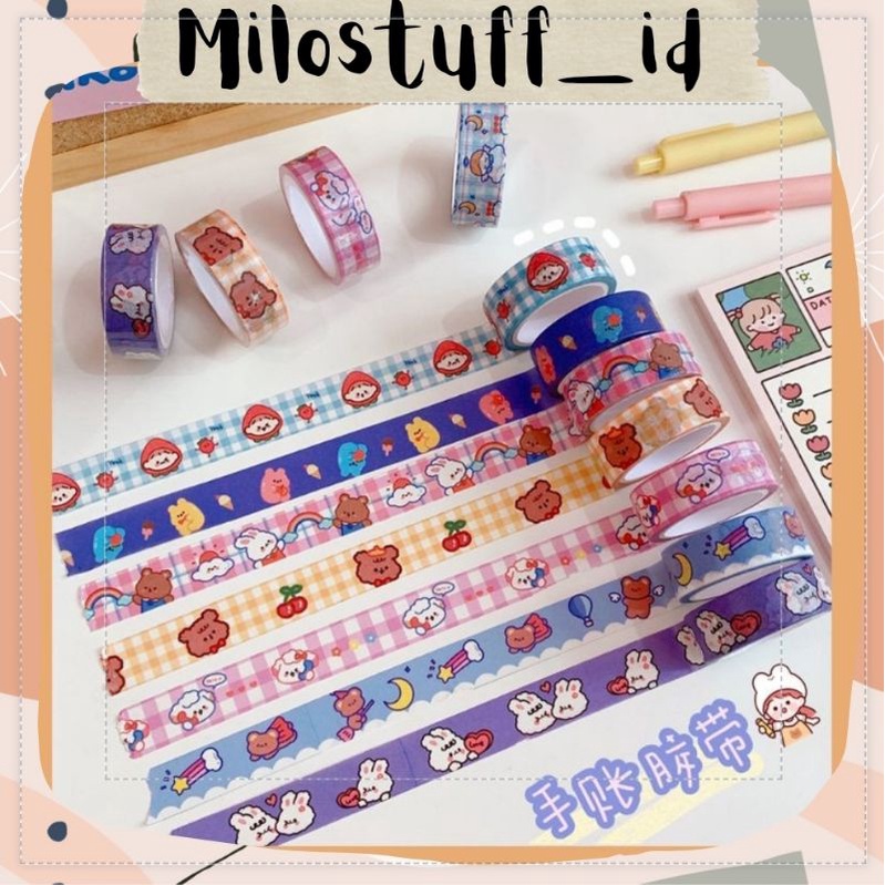 

Washitape Motif Cherry Bear Masking Tape Untuk Jurnal DIY Scrapbook--MS0310