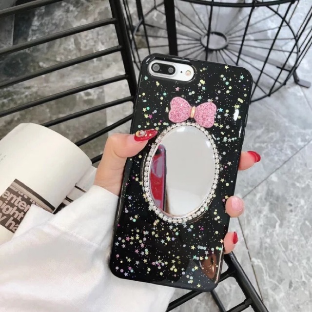 Iphone 6/6plus/7/7plus/8/8 plus/ iphone X/XS/ iphone XR/ Iphone XS max blink mirror ribbon case