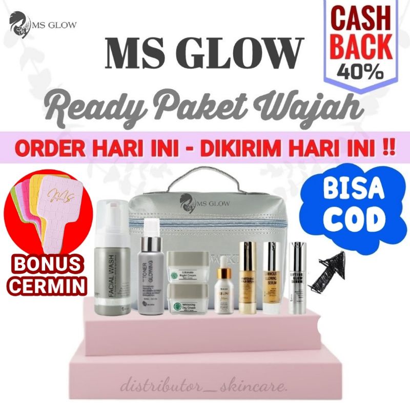 MS GLOW Paket Free Bonus Pouch/Dompet Kosmetik/Ecer Whitening Night Cream/Luminous/Malam Ultimate/Krim Siang/Facial Wash Msglow/Toner Acne/Glowing/Sabun Men/Day/Man Basic/Serum Gold/Peeling/JJ Glow/DTE/Underarm/Red Jelly/Radiance Gel/Scrub Original Asli