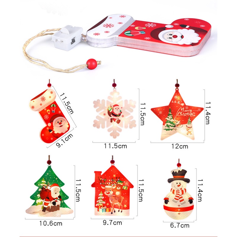 [Christmas Home Decoration Products] [1pc Xmas LED Decorative Window Lights] [waterproof Christmas Tree Decor Hanging Lights]