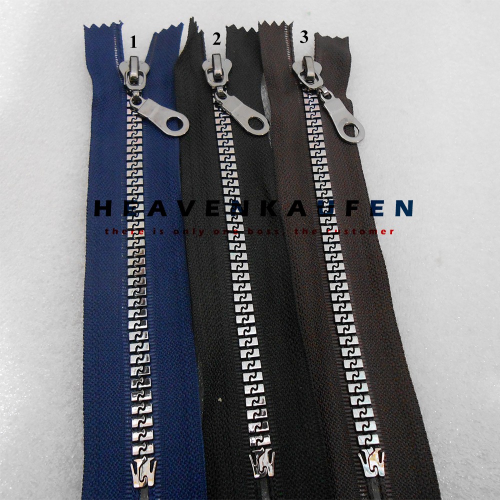 Resleting Zipper 15 cm Vislon Variasi Black Nikel Kode BX Untuk Resleting Celana Saku Rok Dll Warna