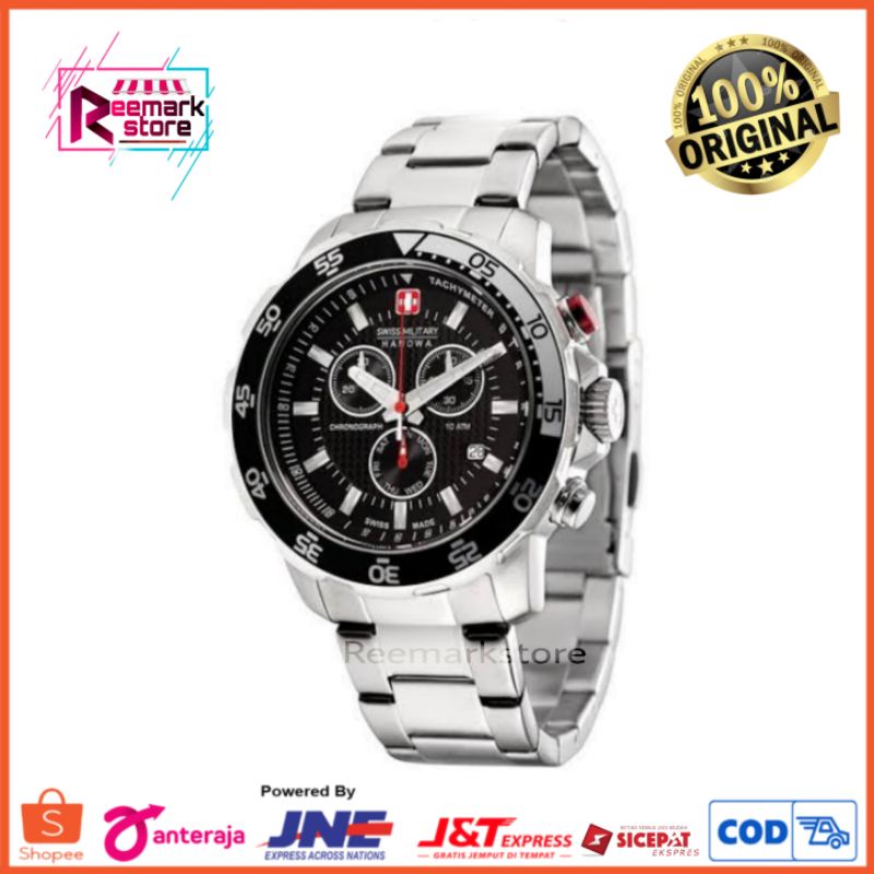 Jam tangan Swiss Military hanowa shelter free gantungan kunci Authentic