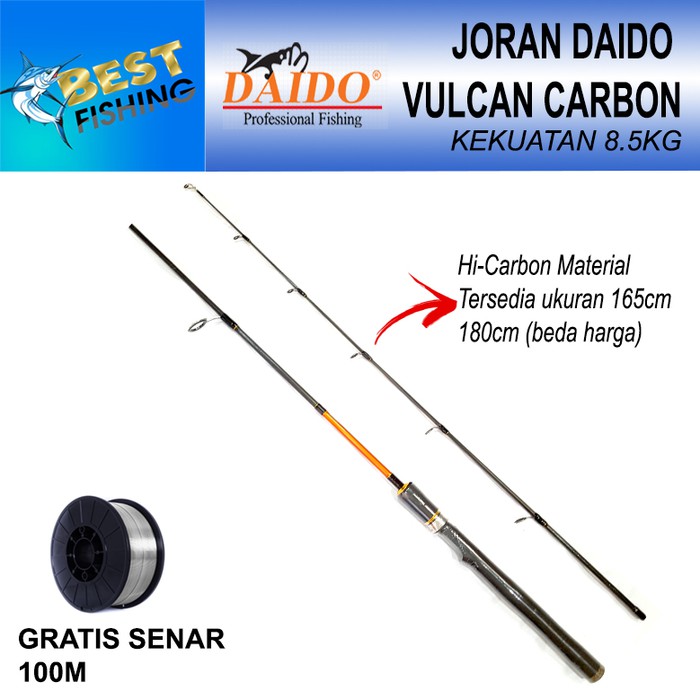 DANAU JORAN PANCING DAIDO VULCAN CARBON 165CM TERBARU