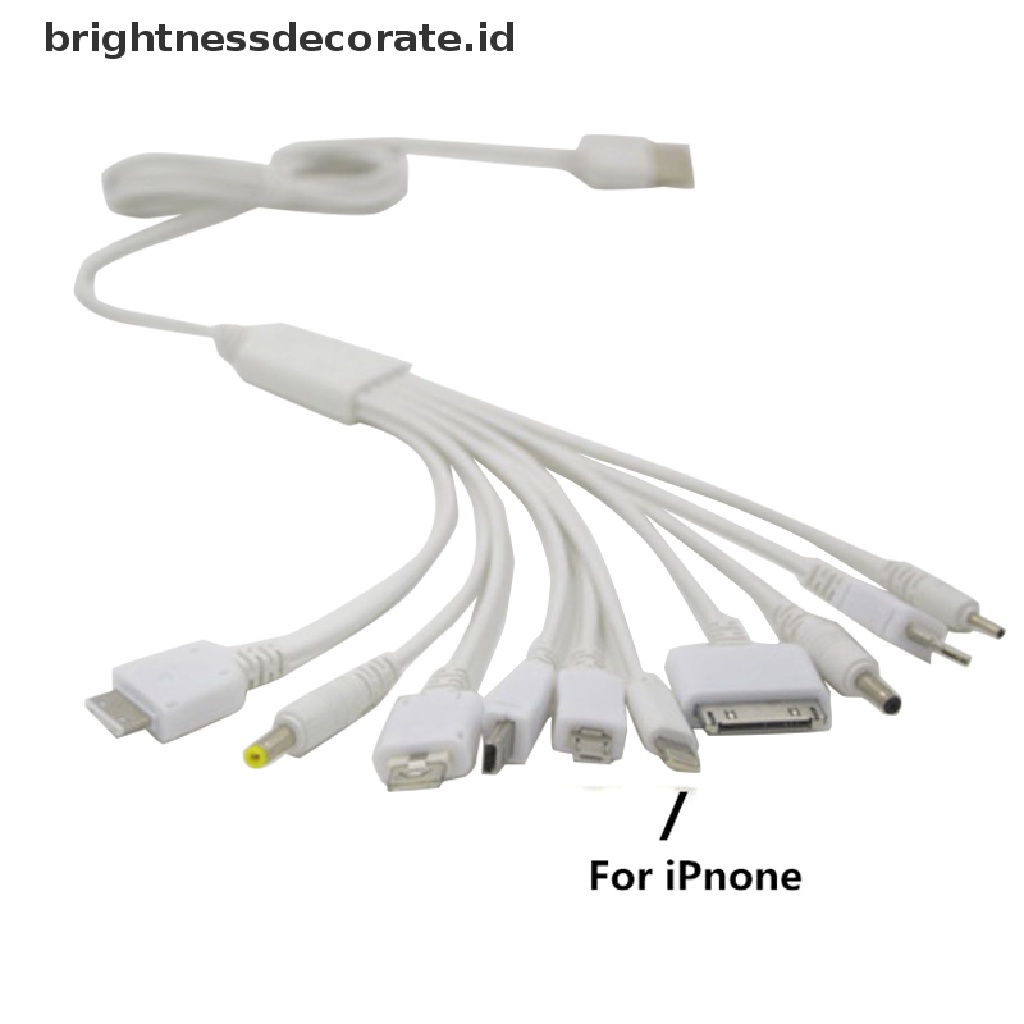 Kabel Adapter Charger USB Multifungsi 10 In 1 Untuk Iphone 6 / 7