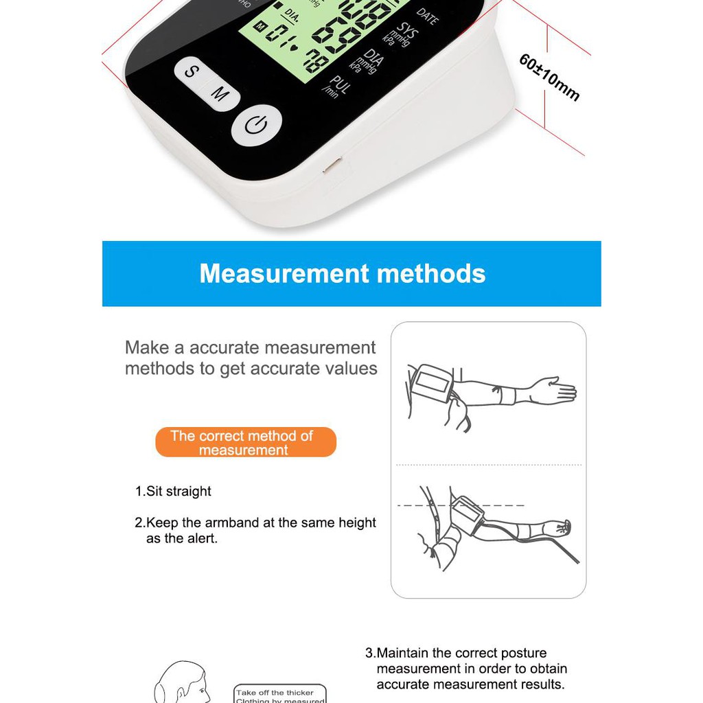 Tensimeter Digital Alat Cek Pengukur Tekanan Tensi Darah Otomatis Blood Pressure Monitor