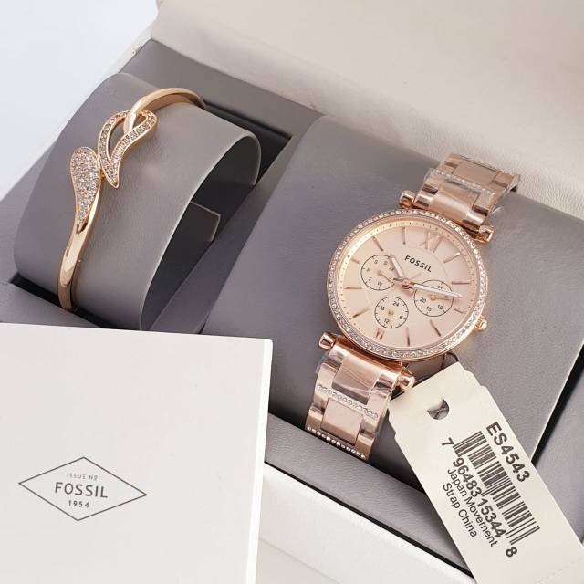 Fossil Wanita Rosegold Combi Ori