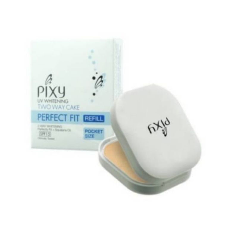 PIXY UV WHITENING TWO WAY CAKE REFILL PERFECT FIT SPF 15 POKET SIZE 100% ORIGINAL