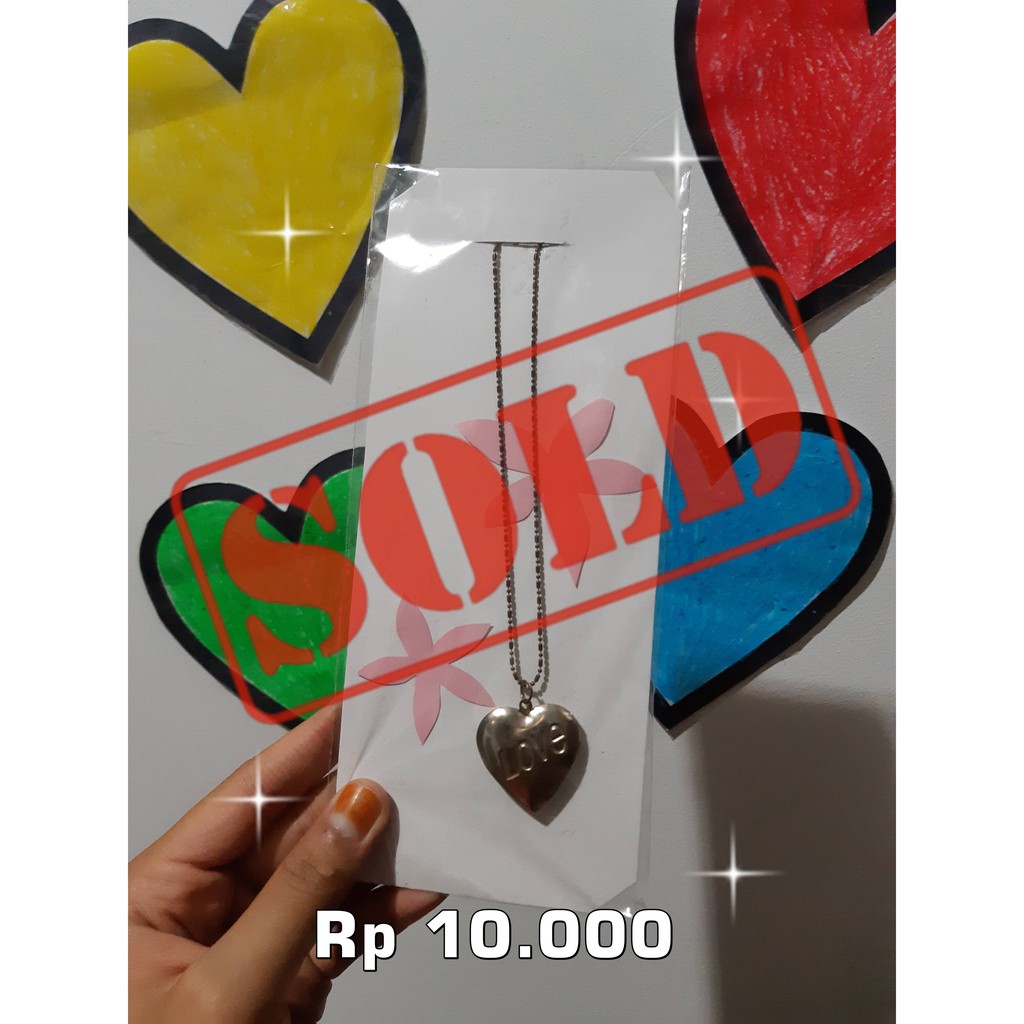 Kalung Love / Bentuk Hati yang Bisa Dibuka Bahan Metal Alloy Untuk Wanita