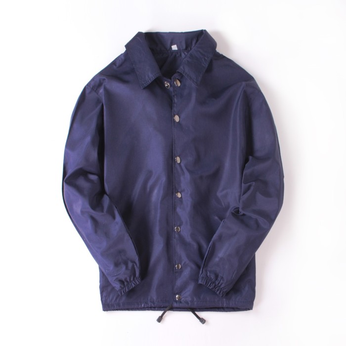 Jaket Coach Polos Distro Windbreaker L - XXL - Biru, L