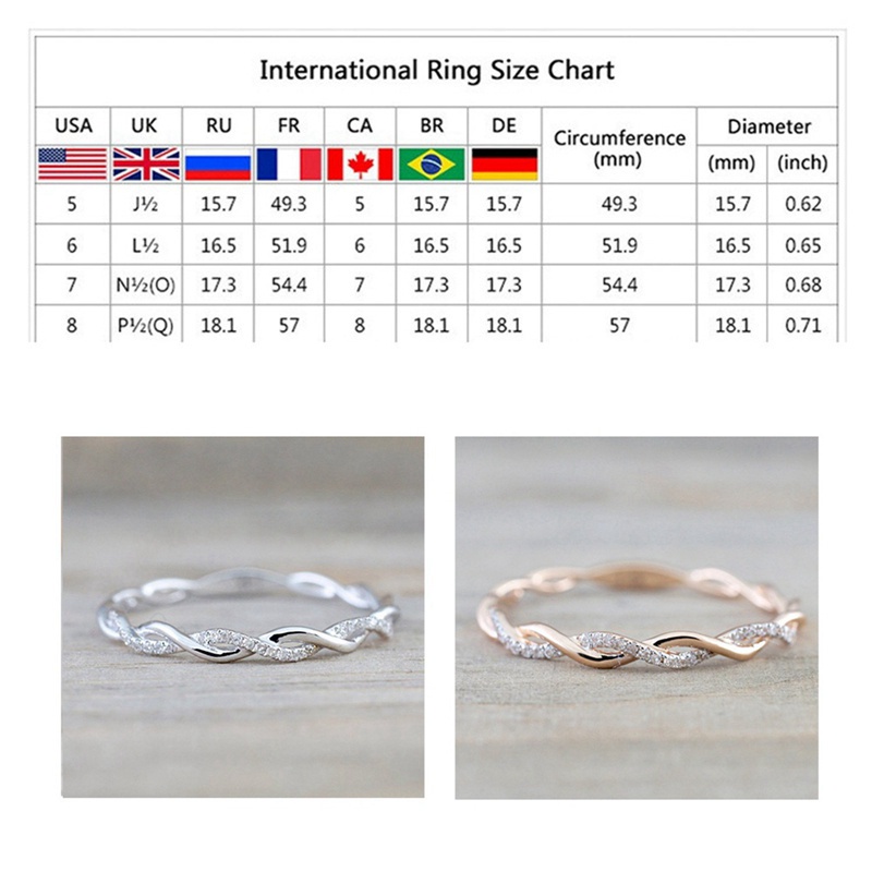 Fancyqube Cincin Emas Solid 14k Hias 3 Berlian Zirconia Gaya Korea Untuk Wanita