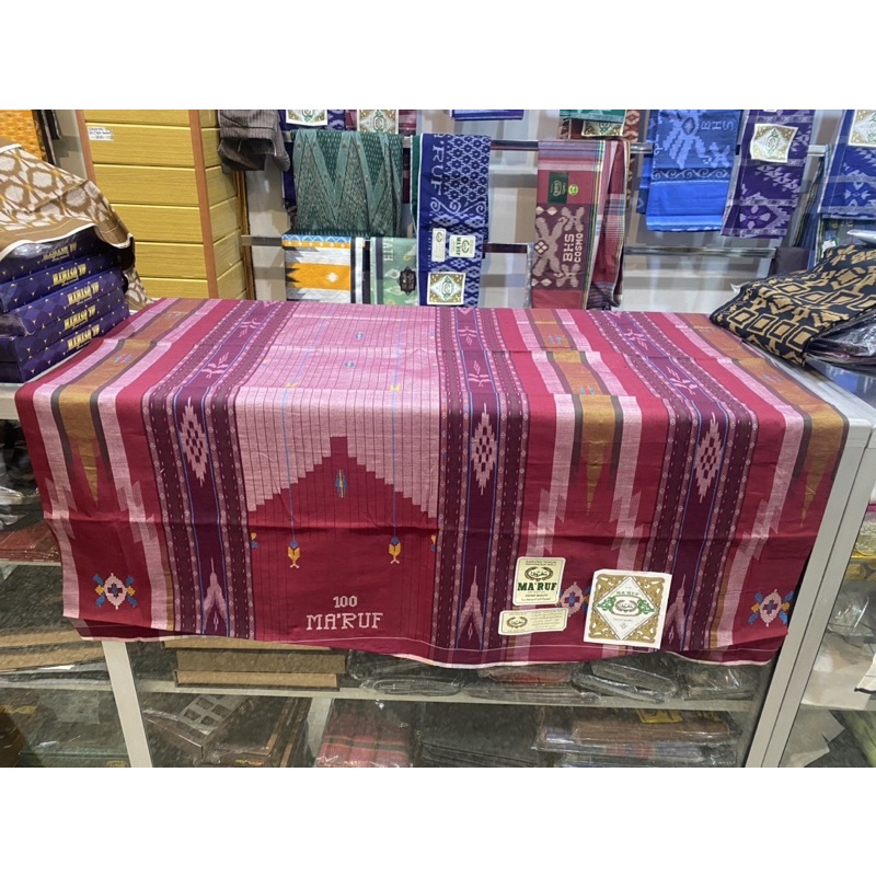 Sarung Tenun mesres Ma’ruf istimewa benang 100