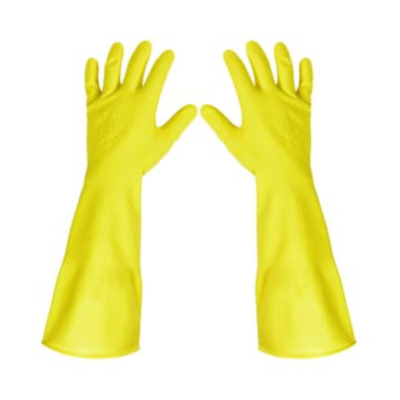 Duraglove Sarung Tangan Panjang Latex Butterfly Ukuran L - Kuning