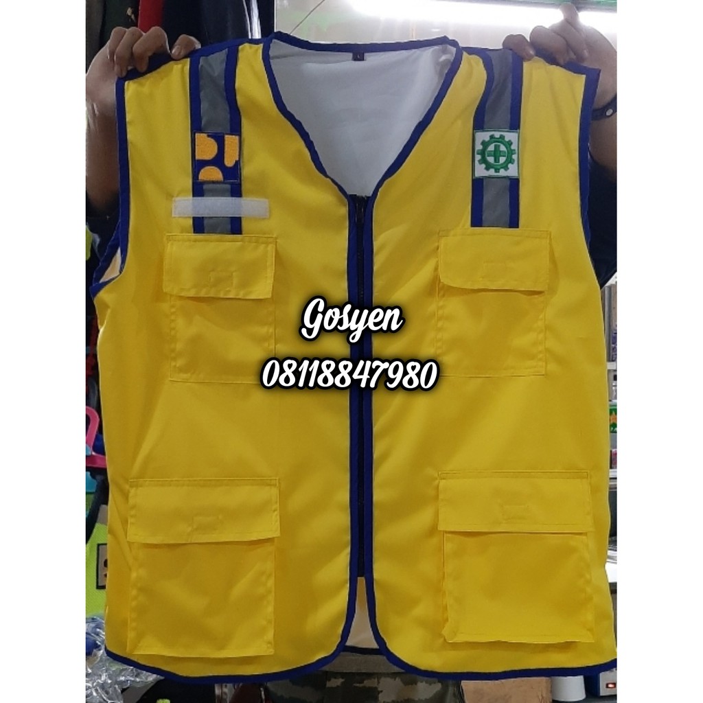 custom design rompi/bikin rompi/jahit rompi/konveksi seragam