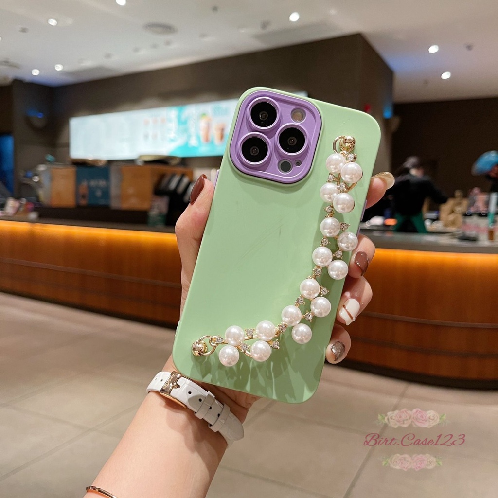 SOFTCASE NALLE RANTAI MUTIARA MACARON CANDY KOPER 2IN1 PROTECTION SAMSUNG OPPO VIVO XIAOMI REALME IPHONE ALL TYPE BC6524