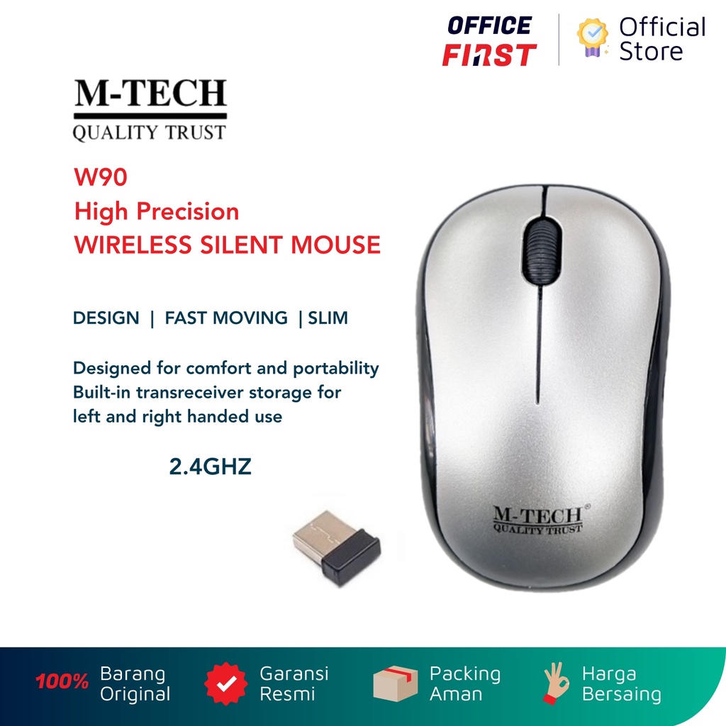 M-Tech W90 USB Wireless Silent Mouse MTech M Tech