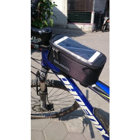 [HABISKAN STOK ] Tas frame sepeda sugoi muat HP 6,3 inchi Tas HP sepeda Tas pouch hp sepeda tas gowe
