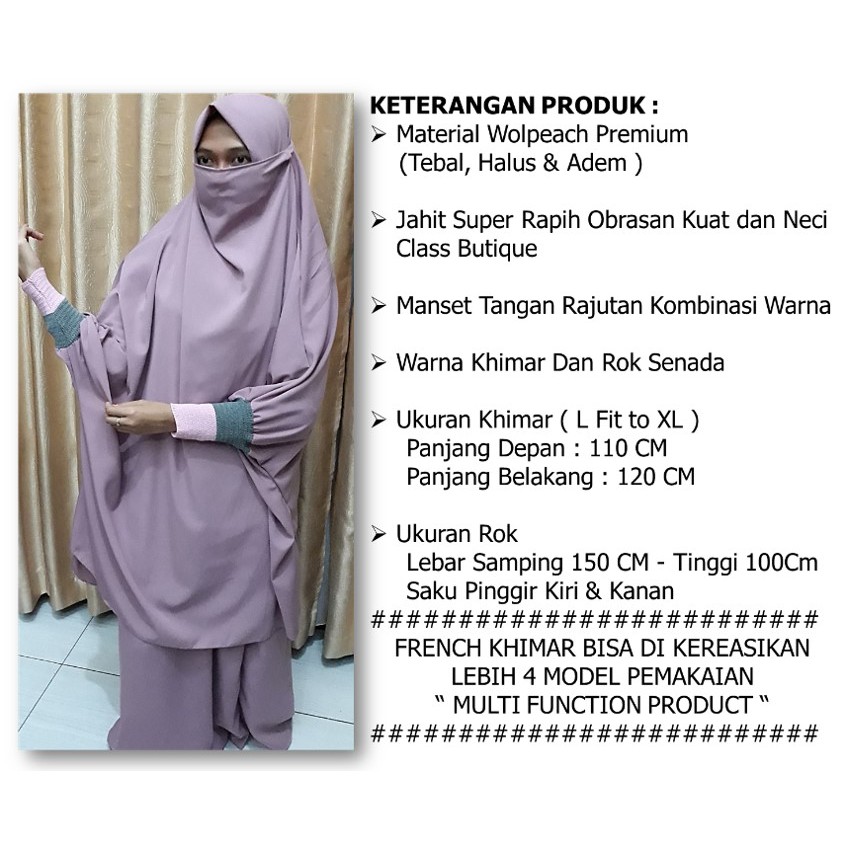 FRENCH KHIMAR &quot; CADAR FULL SET BAWAHAN &quot; ft. AZKIYA HIJAB SYARI