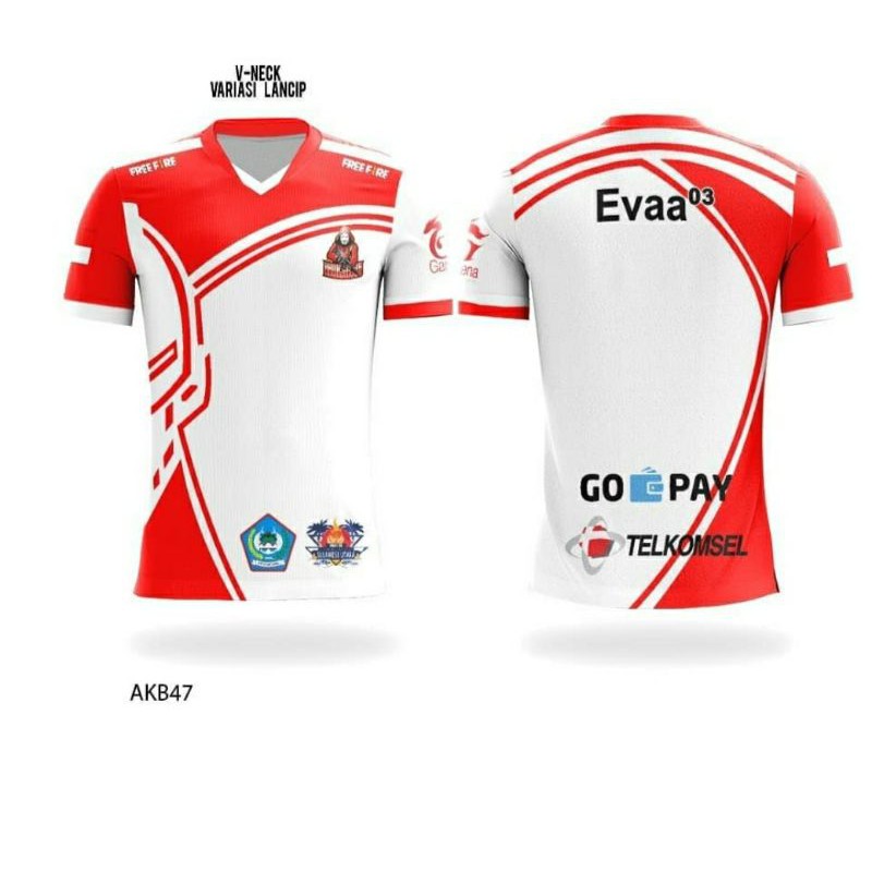 baju kaos Jersey gaming custom squad ML,AOV,PUBG Free nickname & Logo