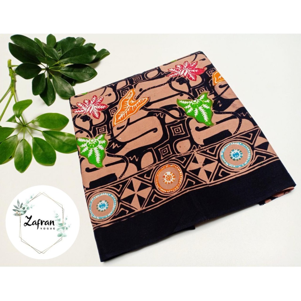 Kain Batik Parang Daun Biru Dongker