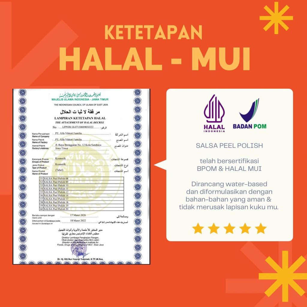 [ HALAL &amp; BPOM ] KUTEK HALAL MUSLIMAH PEEL OFF SALSA NAIL POLIST FLORIST COFFE ART SALON CANDY BAKERY