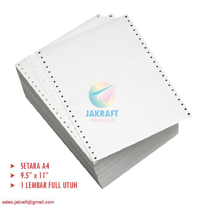 

Kertas Continuous Form A4 9.5 X 11 1 Ply (K1) Full Utuh Hvs Komputer Mayastore11