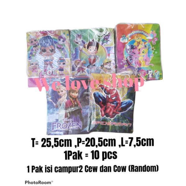 

TAS ULANG TAHUN ANAK / PAPERBAG ULTAH / GOODIEBAG ANAK (10PCS)