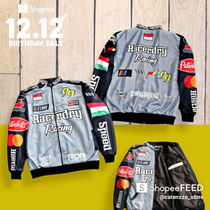 JAKET YAMAHA - JAKET HONDA - JAKET MOTOR - JAKET NASCAR PRIA PREMIUM - NASCAR RACING - JACKET RACING - NASCAR JACKET VINTAGE - VARSITY JACKET-nascar abu tua