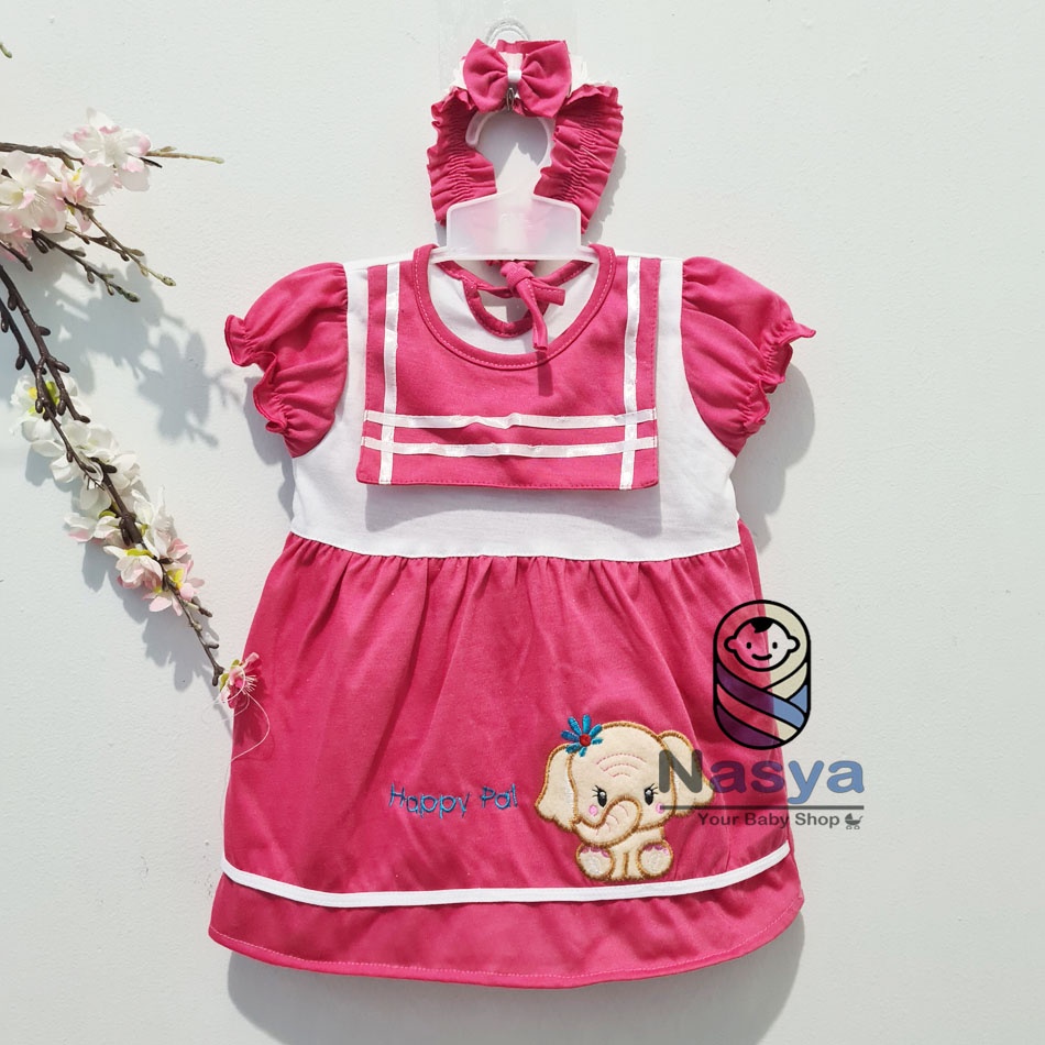 [P-067] Dress Bayi (0-6 bulan) Bayi Perempuan Motif Karakter